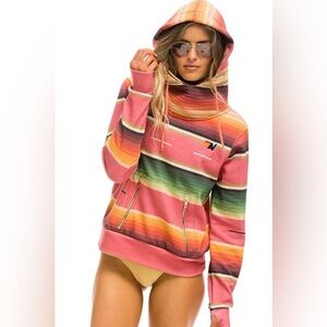 Aviator Nation Ninja Multicolor Striped Hoodie